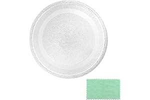 LUBIYACK 16" Glass Microwave Plate Replacement for WB49X10166 WB27X43590 Microwave Turntable Tray Oven Rotating Dish Tray for Better Reheating and Even Heat Distribution