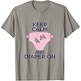 ABDL Fluffy Butt ShirtsABDL Tee Keep Calm and Pink Diaper On diaper tshirt DDLG T-Shirt