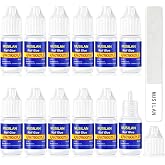 Super Strong Nail Glue &ndash; Professional Quick Dry Nail Glue for Acrylic Nails | 12 Bottles Acrylic False Nail Glue for Press ons Nails Tips &amp; Art Accessories - Glue on nails Salon Quality with Glass Files
