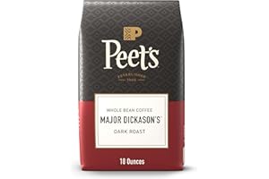 Peet's Coffee, Dark Roast Whole Bean Coffee, 100% Arabica Coffee - Major Dickason's Blend 18 Ounce Bag