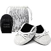 Silky Toes Women’s Foldable Ballet Flats - Portable Roll-Up Slippers for Purse, Travel, or Events - Comfortable Ballerina Shoes