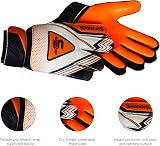 SAWANS Football Goalkeeper Gloves Youth Kids Kids Size 2 Black Orange view 3