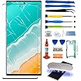 Agzssl for Samsung Galaxy Note 10 Plus Front Glass Repair Kit Screen Replacement 6.8 inch Outer Screen Glass incl Waterpoof Frame Adhesive,Repair Glue and Lamp Tool (No Digitizer,No LCD)