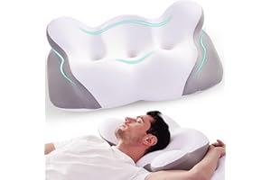 KKN Neck Cervical Pillow, Pillows for Neck and Shoulder Pain, Contour Pillow, Neck Pillows, Pillow for Neck Pain Relief, Side Sleeper Pillows for Adults, Ergonomic Pillow, Cervical Pillow