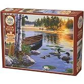 Cobble Hill 275 Piece Easy-Handling Puzzle - Morning on the Lake - Sample Poster Included