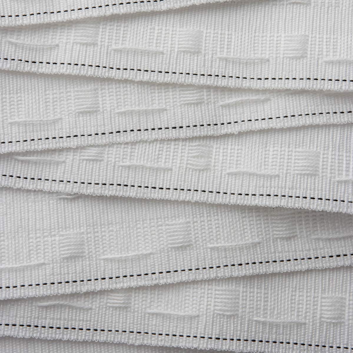 Realm White Pencil Pleat Curtain Header Tape, Detachable Curtain, Sizes 25mm 1 Inch, 50mm 2 Inch, 75mm 3 Inch (50mm / 2 Inch - 10 Metres)