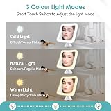 B Beauty Planet 30x Magnifying Lighted Vanity Mirror Wall Mounted 360° USB view 3
