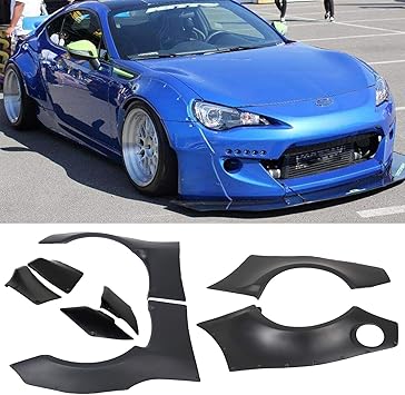 Amazon Com Ecotric Fender Flares For 13 16 Scion Frs 13 17 Brz Gr Style Vehicle Abs Cover Automotive
