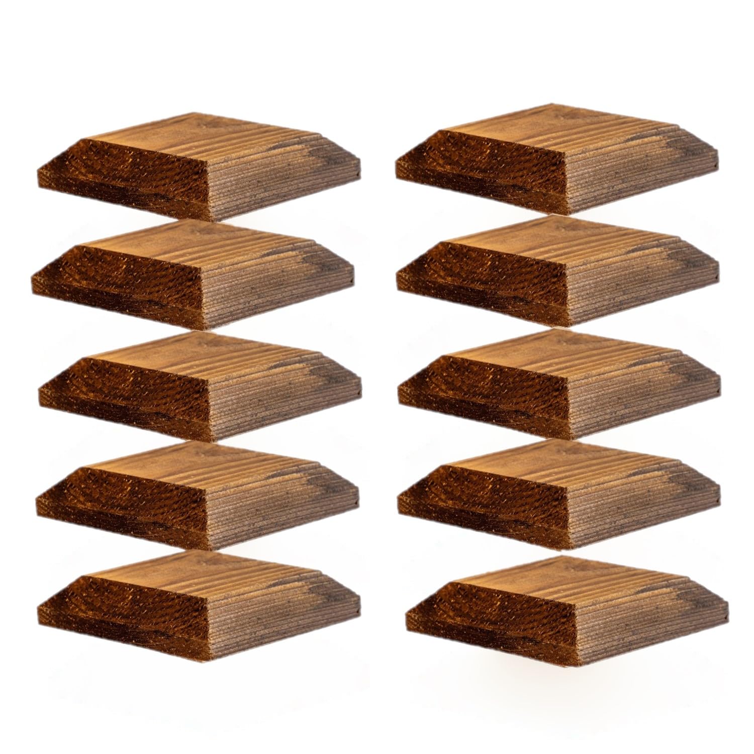 Timber Fence Post Cap | Fits 4x4" (100x100mm) Posts | Brown | Square Posts | Pack of 10