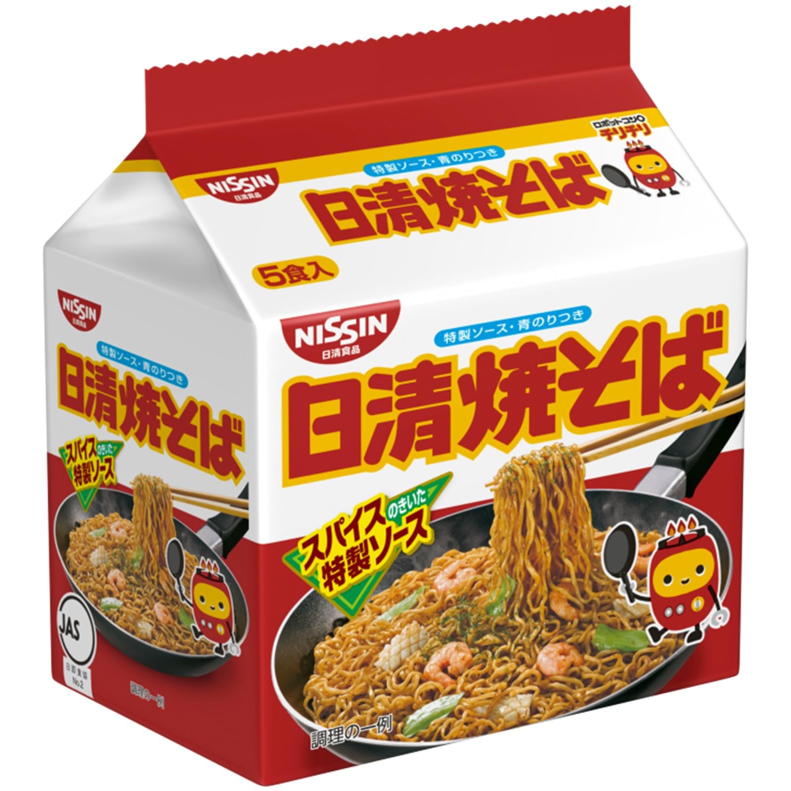 日清焼そば 5食パック 日清食品 インスタント 袋麺 焼きそば (1食100g×5袋)×6個商品画像