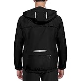 Little Donkey Andy Men's Waterproof Windbreaker Lightweight Packble Cycling Jacket for Biking, Running
