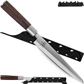 RyoriNinja Dexter Sashimi 8.2 inch Japanese Steel Sushi Knife, Professional stainless Steel Yanagiba Kitchen Chef Knife for cooking with Gift Box for Men and Women (8.2" sashimi)