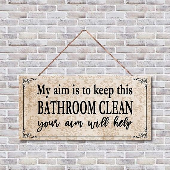 Decoración de pared de madera, decoración de baño de granja, ideal para