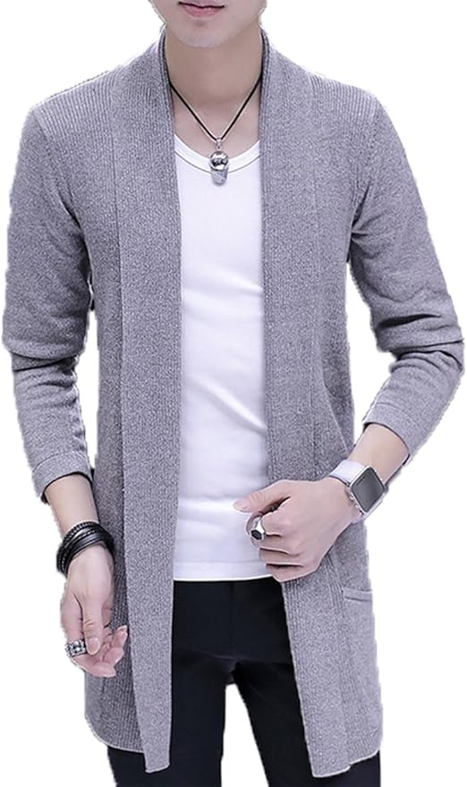 Amazon Cerasus カーディガン メンズ Vネック セーター ボタンなし 長袖 無地 ニット カーディガン ビジネス カジュア グレー Xl カーディガン 通販