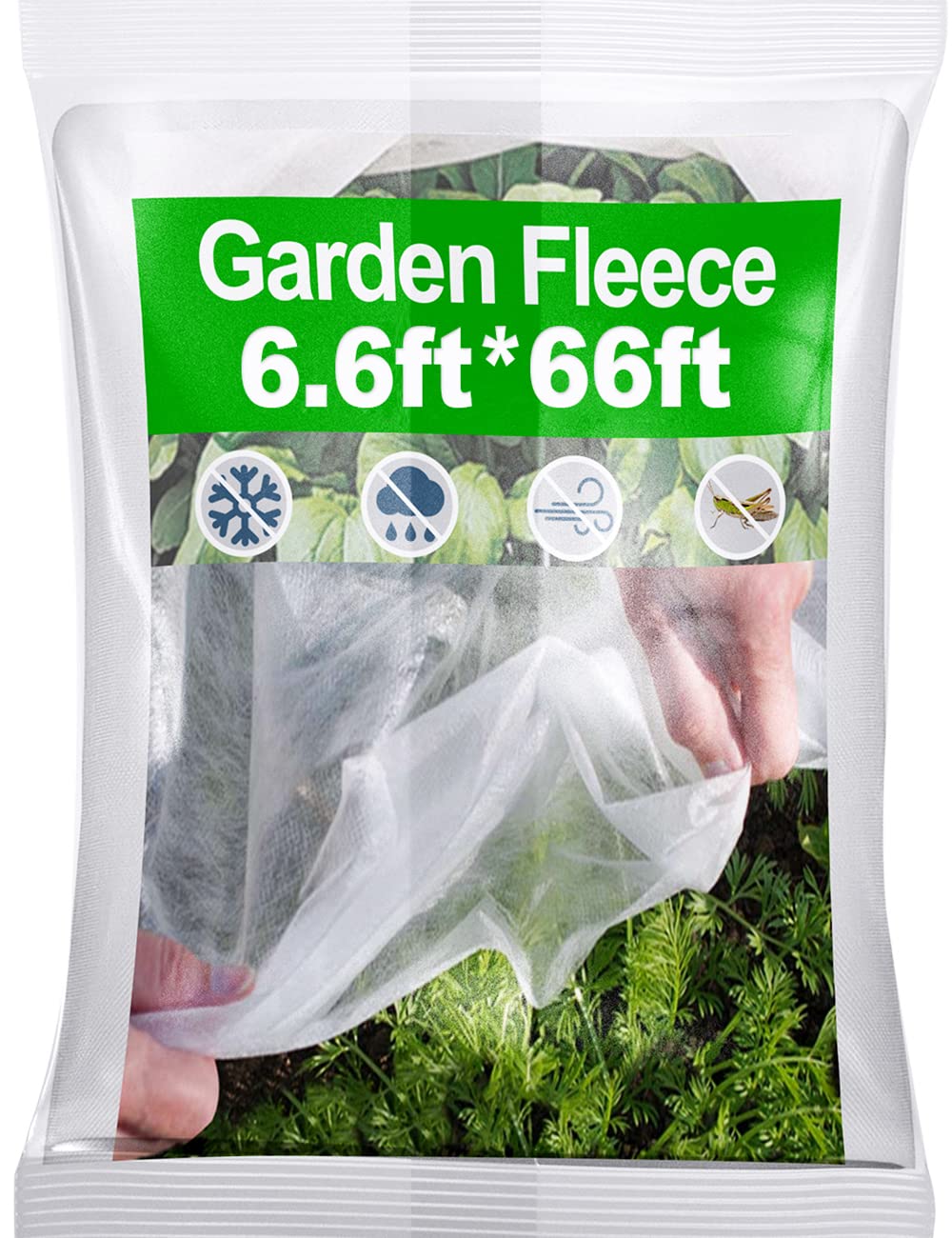 Henrycares Garden Fleece Frost Protection, 2m x 20m 30GSM Heavy Duty Horticultural Fleece, Winter Plant Protection Down to -5°C/23°F, Anti-UV, Tear Resistant for Fruits, Vegetables