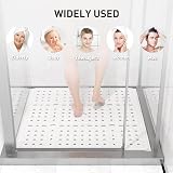XIYUNTE Large Square Shower Mat 70x70cm Non Slip Anti Mould White view 7