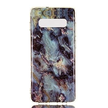 Lomogo Samsung Galaxy S10+ (S10 Plus) / G975 Case Soft Silicon Case Shockproof Anti-Scratch Marble Case Cover for Samsung Galaxy S10+ (S10Plus) - LOYHU190144 L12