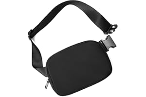 GITUS Belt Bag for Women Fanny Pack Crossbody Bags for Women Fashion Waist Packs with Adjustable Strap Gifts for Teenage Girls Women Men (Black)
