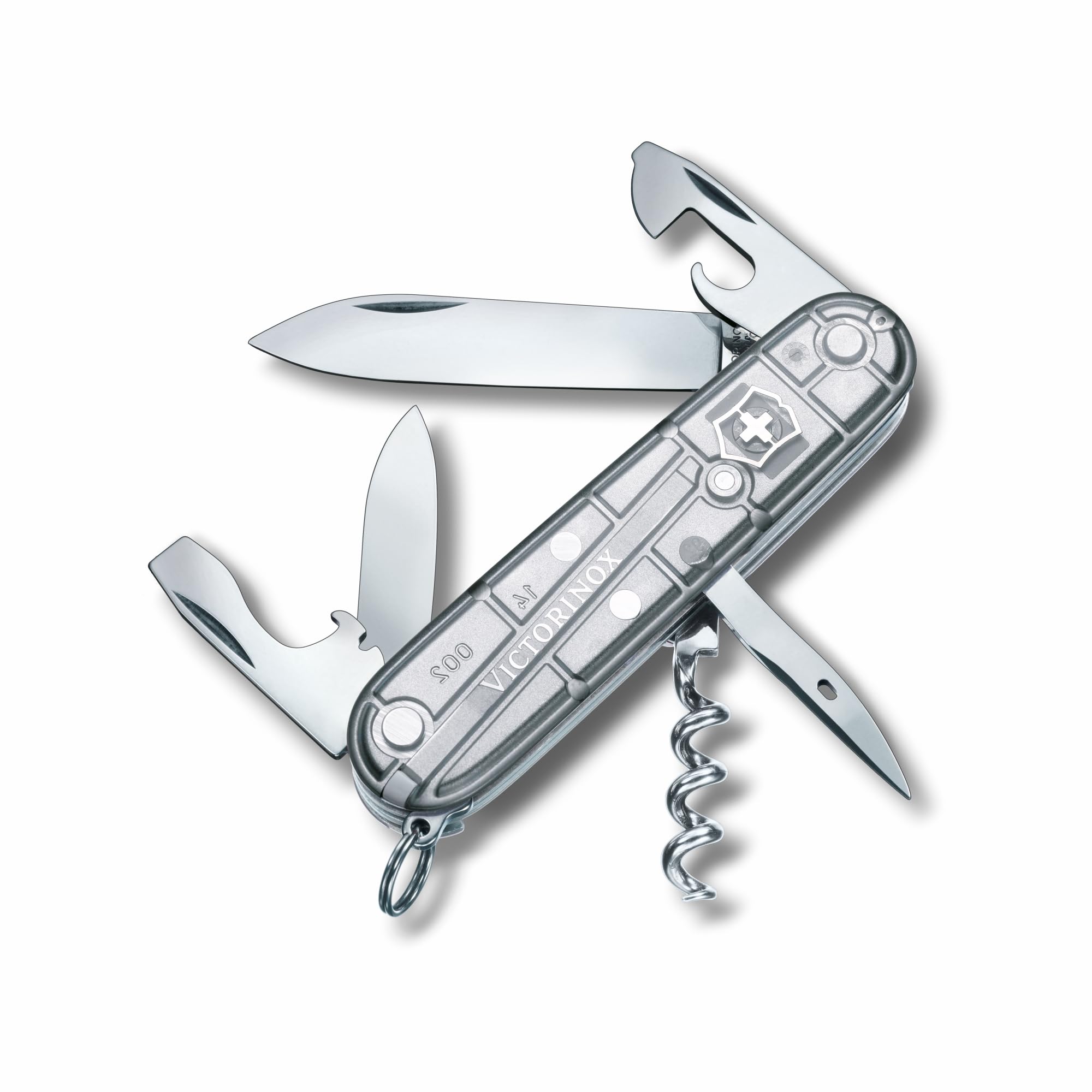 Victorinox Schweizer Taschenmesser, Spartan, Multitool, Swiss Army Knife mit 12 Funktionen, Klinge, Korkenzieher, Dosenöffner