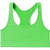 Kurve Girl’s Stretchy Crop Racerback Undershirt Training Sports Bra, UV Protective Fabric, UPF 50+, Made in USA,