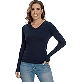 MERINNOVATION Merino Wool Base Layer Women - 100% Merino Wool Shirts for Women Lite - Midweight Long Sleeve V-Neck Tops