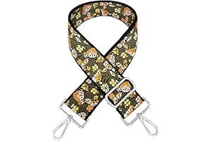 SWTOOL 2" Wide Handbag Strap Purse Straps Replacement Adjustable Guitar Strap Cross-Body Bag Straps with Silver Metal Buckles