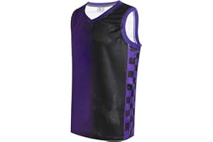 Pullonsy Men's Mesh Athletic Basketball Jersey V-Neck Hip Hop Sports Shirts Fans Tank Top