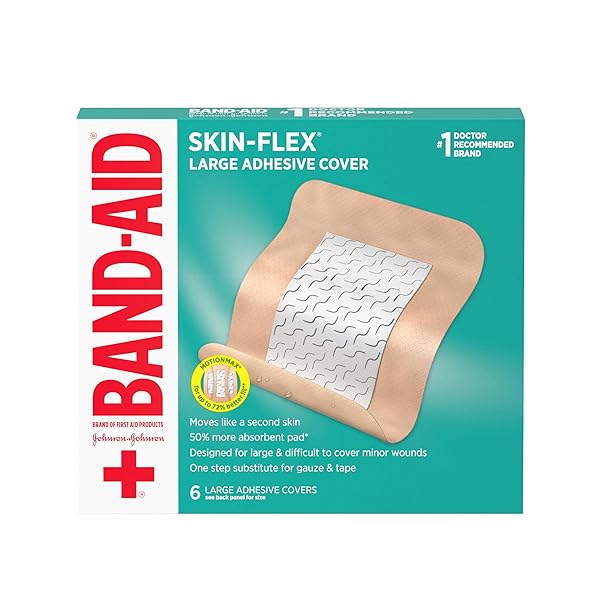 BAND-AID BRAND SKIN-FLEX ADHESIVE FLEXIBLE WOUND COVERS FOR...