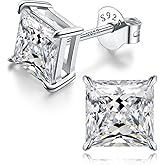 LOIPURI Moissanite Earrings for Men, 2/3 CT Lab Created D Color VVS1 Moissanite Stud Earrings for Men 925 Sterling Silver, Hypoallergenic Jewelry Gift