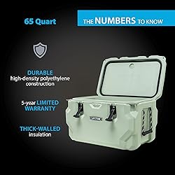 Lifetime 65 Quart Hard Cooler, High Performance Ice