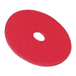 3M Buffer Floor Pad 5100, Red, 20", 5/Case, Removes