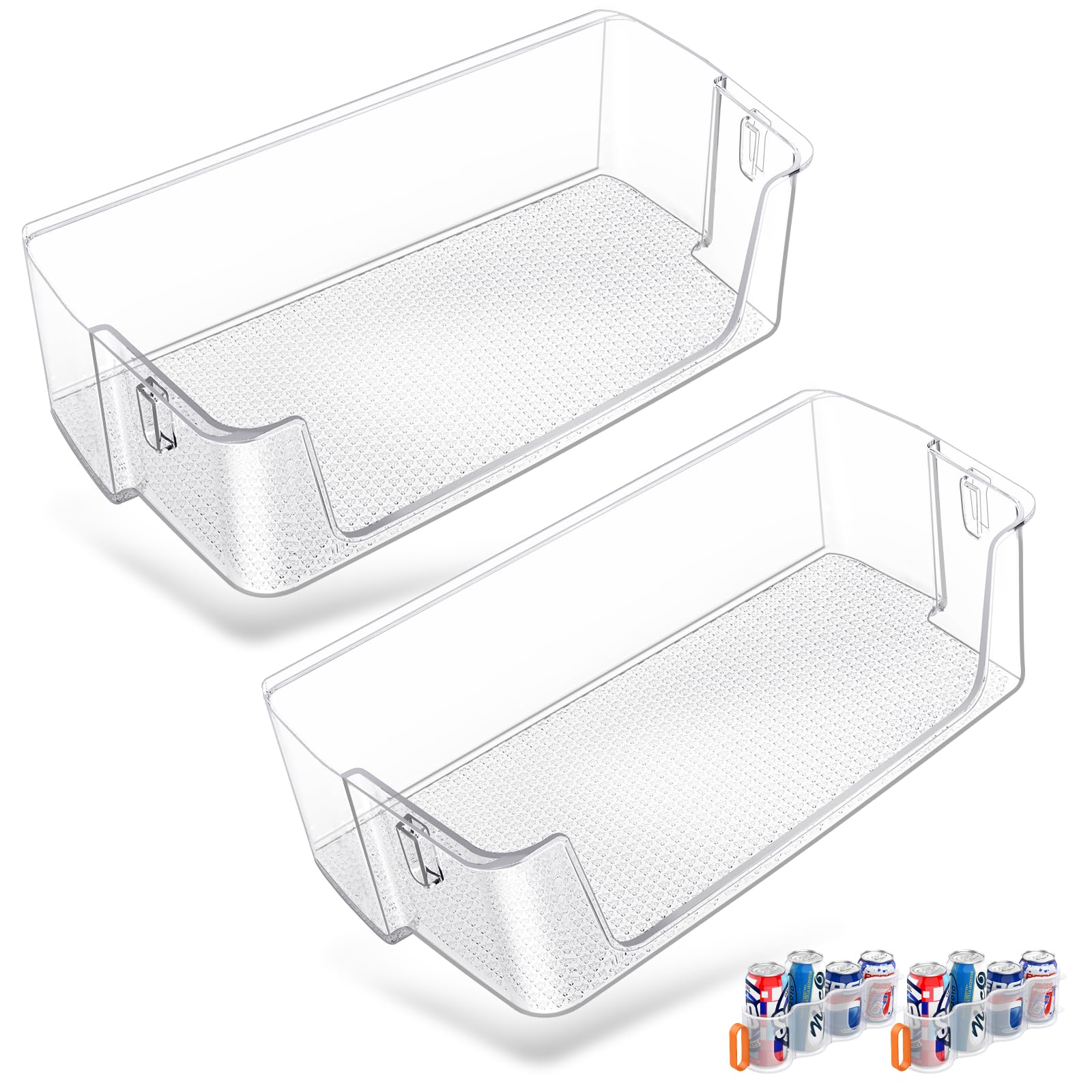 Photo 1 of [2 PACK] Upgraded Right Refrigerator Door Bin RF28T5001SR RF28T5021SR RF27T5201SR RF27T5241SR RF28T5101SR RF28T5001SG DA63-09775A DA97-20984A Door Shelf Compatible with Samsung Refrigerator Door Bin
