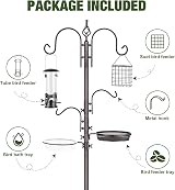 Urban Deco Bird Feeding Station Kit with Metal Suet Feeder and Water Bowl view 4