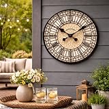 HomeZone Outdoor Wall Clock 30cm Big Ben Roman Numeral Waterproof Quartz view 8