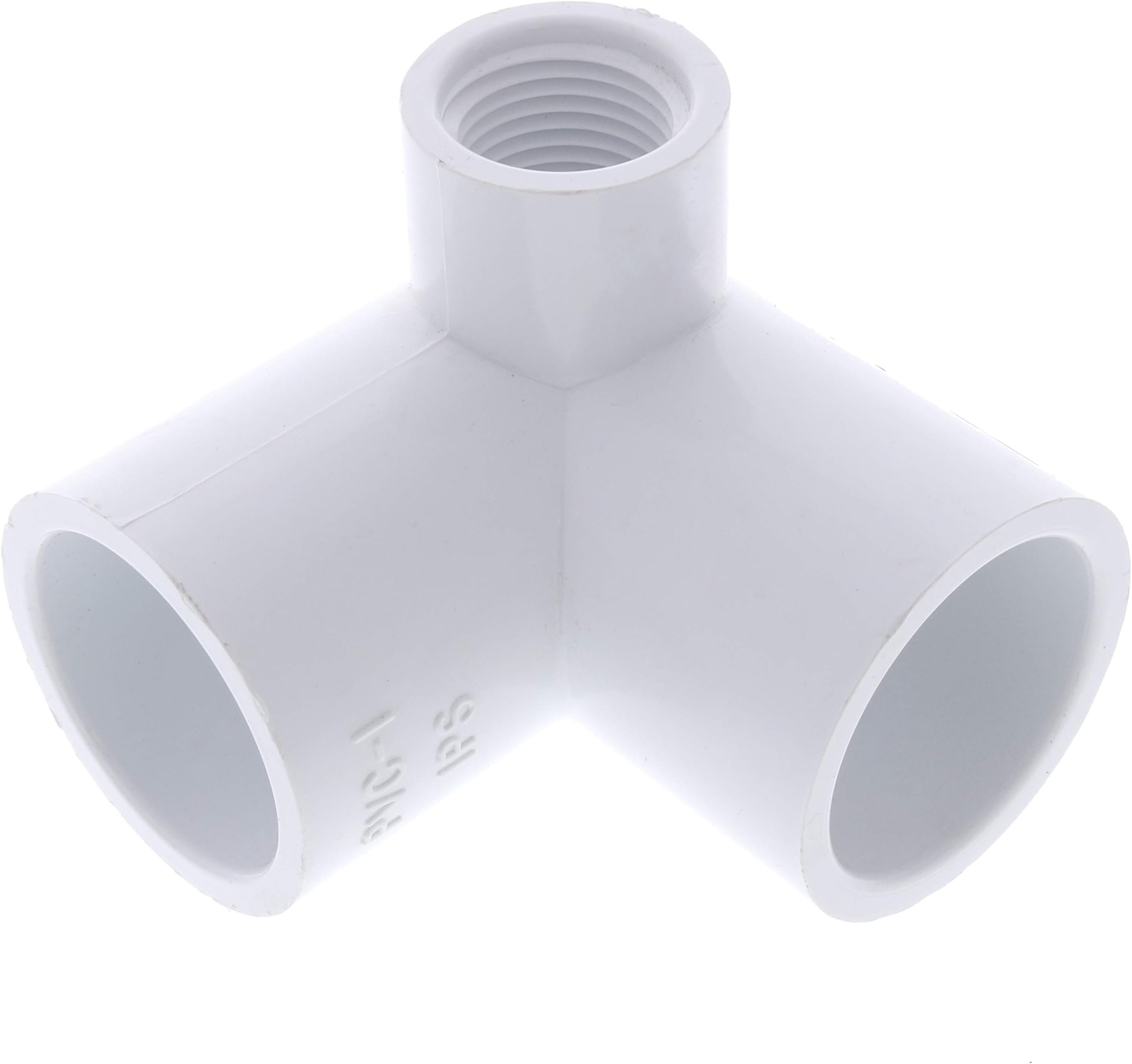 Drip Depot PVC Schedule 40 3-Way Elbow Adapter 1/2" FPT x 1" Slip x 1" Slip