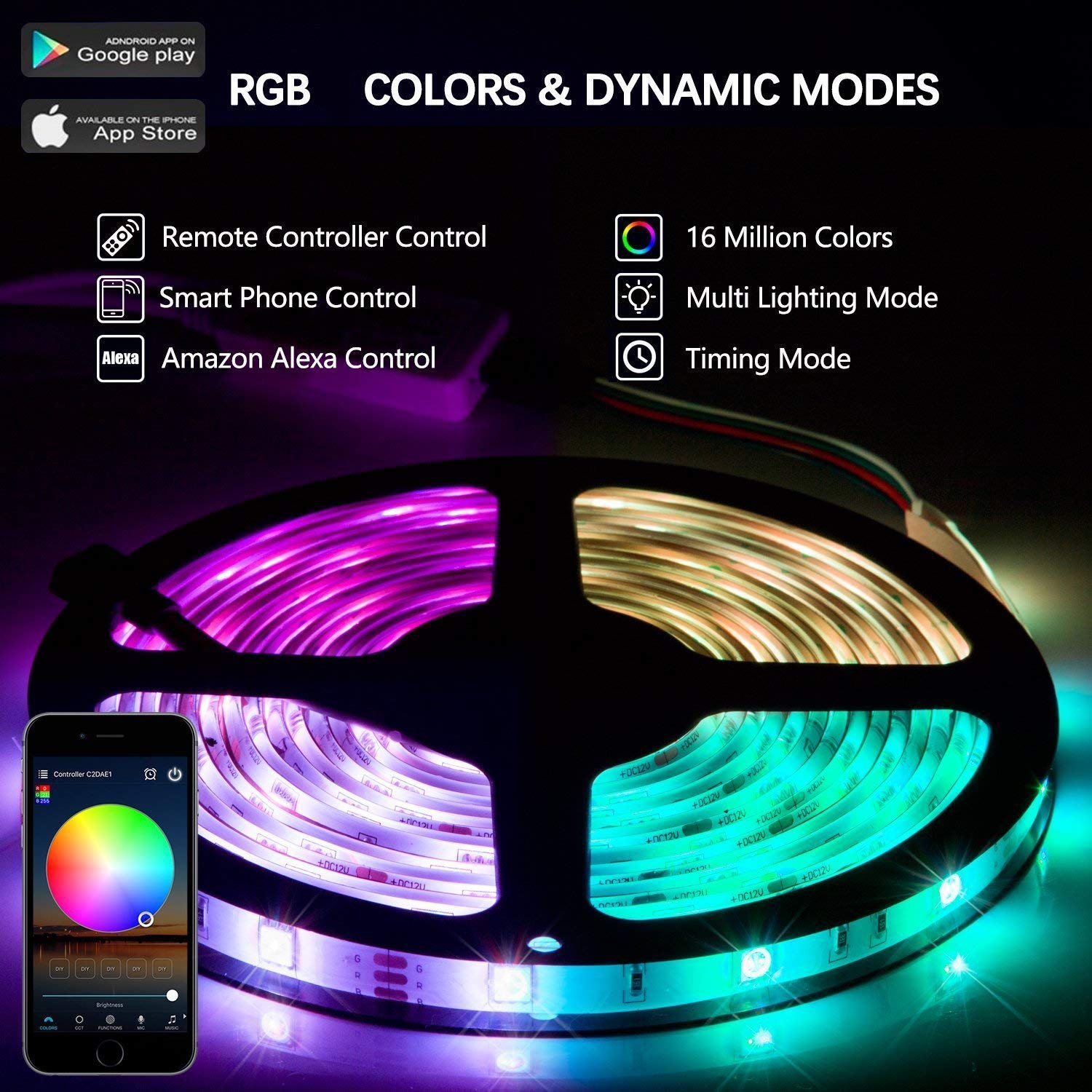 simfonio alexa led strip lights