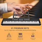 Bonnlo GLARRY 61 Key Portable Keyboard Piano with LCD Screen Teaching Modes view 7