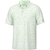 HUK Men's Pursuit Pattern, Performance Short Sleeve Polo Shirt
