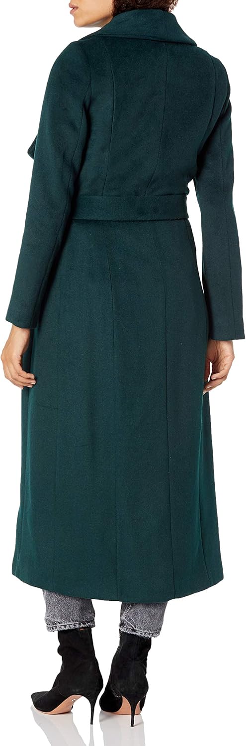 Cole Haan Women's Slick Wool Wrap Coat: Clothing