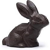 BRASSTAR Cast Iron Rabbit Statue 3.1”Garden Home Office Desk Decor Paperweight Collection Animal Figurine TQZDPT44