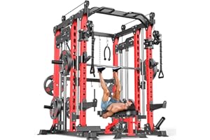 XGSW XINGESIWR Power Cage,1600lbs Multi-Function Power Rack with Adjustable Cable Crossover System and More Training Attachment, Weight Cage for Home Gym