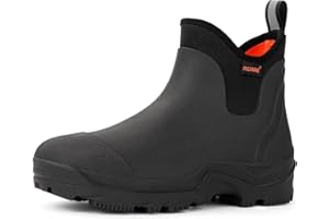 Showave Ankle Rain Boots Men Insulated Rubber Boots For Men Garden Waterproof Boot Mud Lightweight Booties For Farming Fishing Outdoor