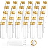 30 Pack 15ml Glass Bottles Clear Sample Vials Jars