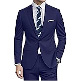 Datysum Men Suit 2 Piece Groomsmen Tuxedo Prom Blazer Slim Fit Suits Two Button Wedding Dress Jacket Pants Set with Tie
