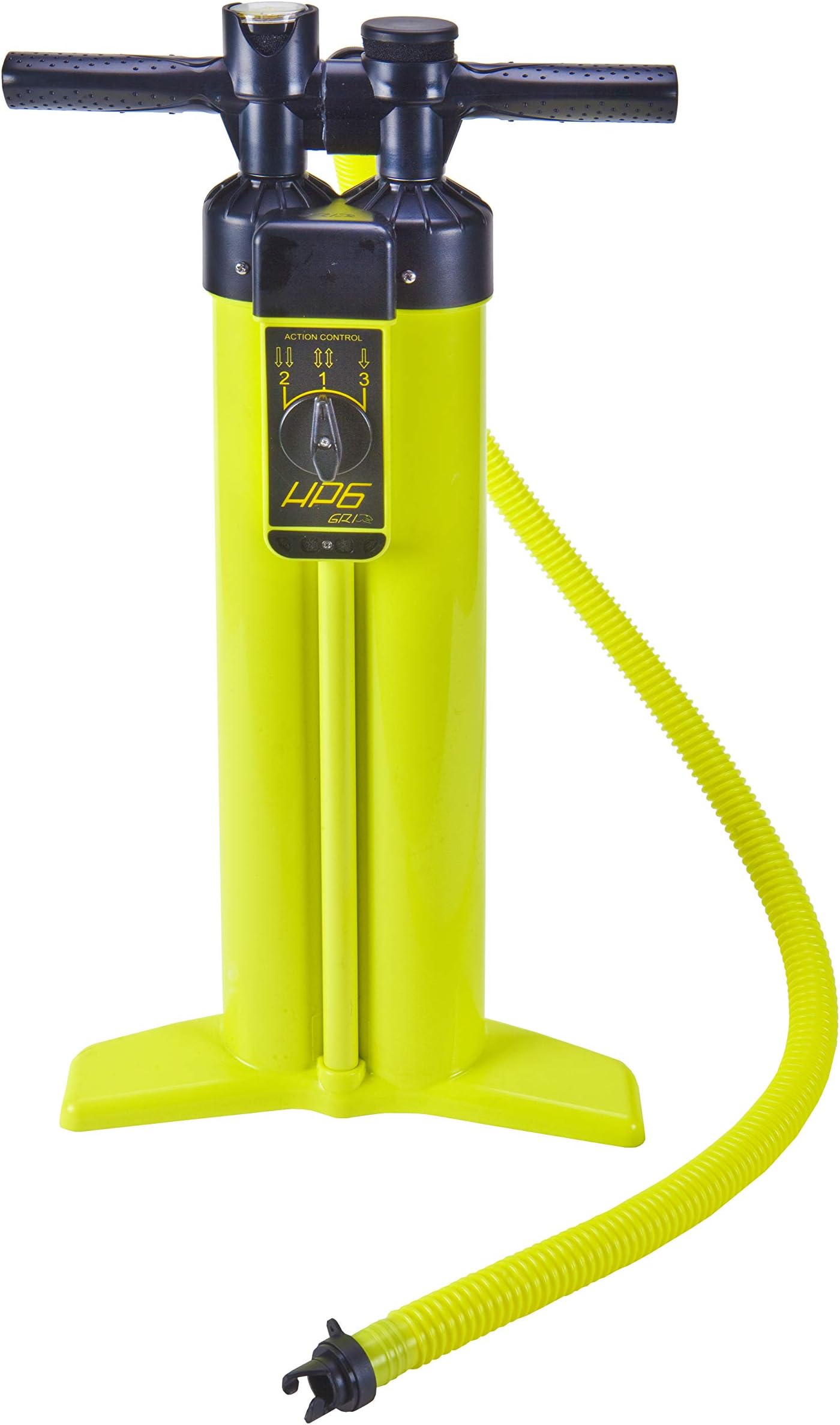 MantaGlider Hand Pump Double Chamber for Inflatable Stand Up Paddle Boards with Pressure Gauge, Hose, and Air Valve Adapter