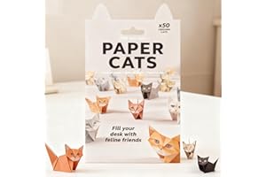 3D Origami Paper Cats and Dogs, 50 Sheets DIY Origami Paper, Fun Creative Art Project, Desk Decor and Gift for Pet Lovers (br