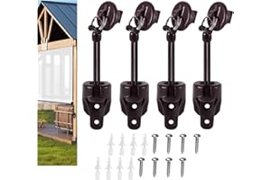 Caeafvoye Sun Shade Replacement Parts Kit: Reinforced Tie Downs & End Caps with Rings | Weather Resistant | Compatible with Coolaroo, Outdoor Blinds & Roller Shades (Brown, 2 Sets)