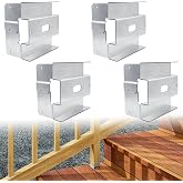 lifgarfe 4pcs 6"x6" Post Base Anchor Concrete Deck Post Bracket Fit for Deck,Patio Or Pergola