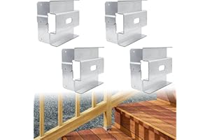 lifgarfe 4pcs 6"x6" Post Base Anchor Concrete Deck Post Bracket Fit for Deck,Patio Or Pergola
