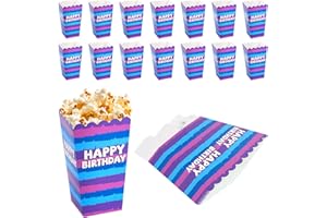 SAVITA 24pcs Video Game Popcorn Boxes, Funny Llama Party Popcorn Bags Battle Holder Bucket Container Cup Gamers Birthday Deco